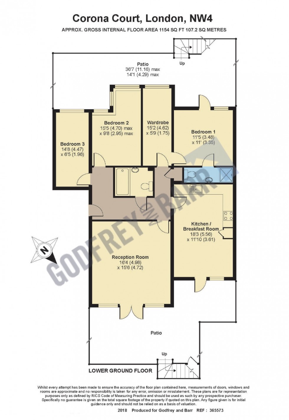 Floorplan for Ashley Lane, Hendon