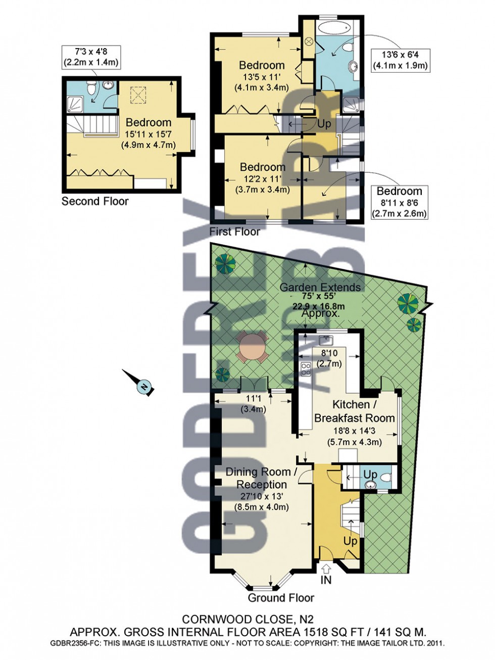 Floorplan for Cornwood Close, Hampstead Garden Suburb