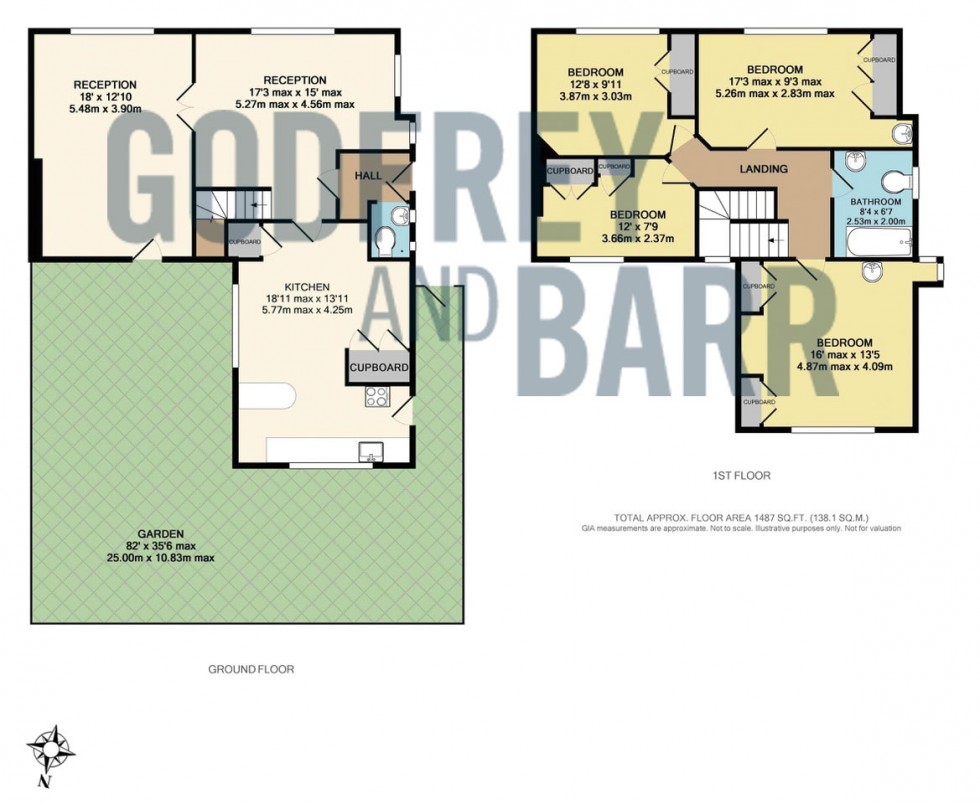 Floorplan for Hill Close, Hampstead Garden Suburb