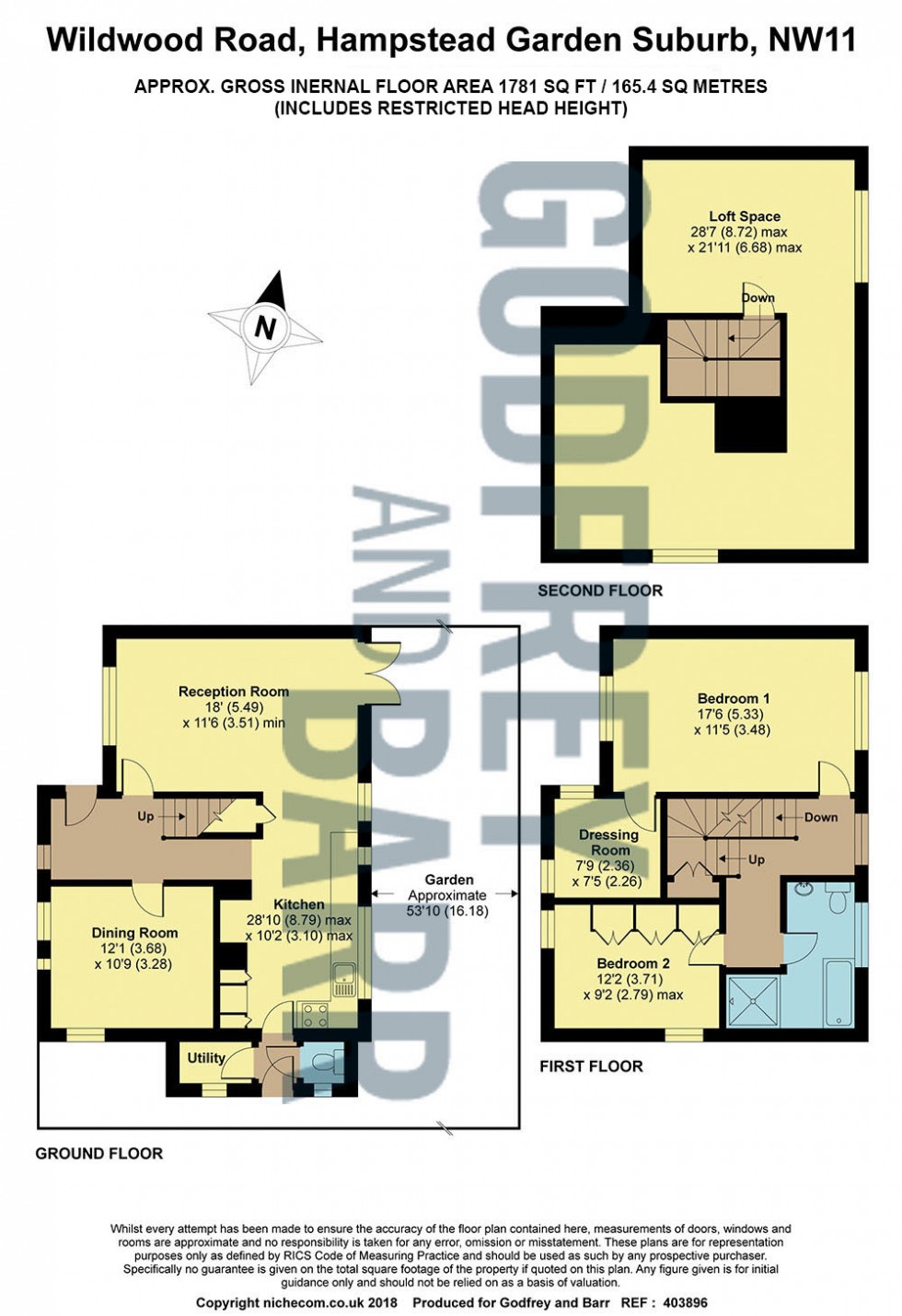 Floorplan for Wildwood Road, Hampstead Garden Suburb