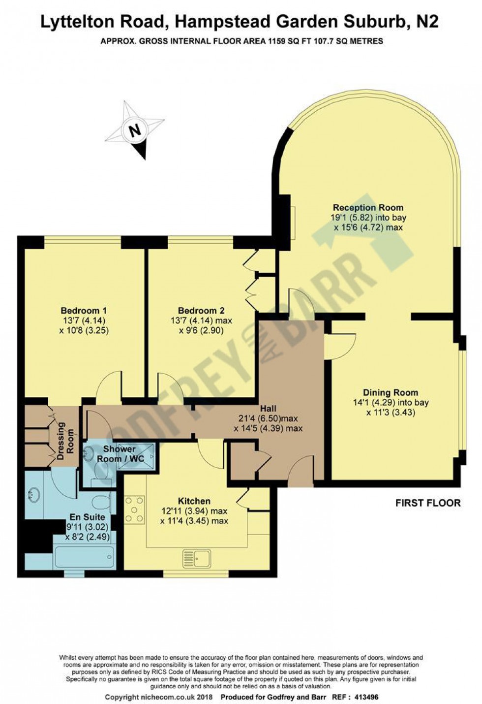 Floorplan for Belvedere Court, HampsteadGarden Suburb