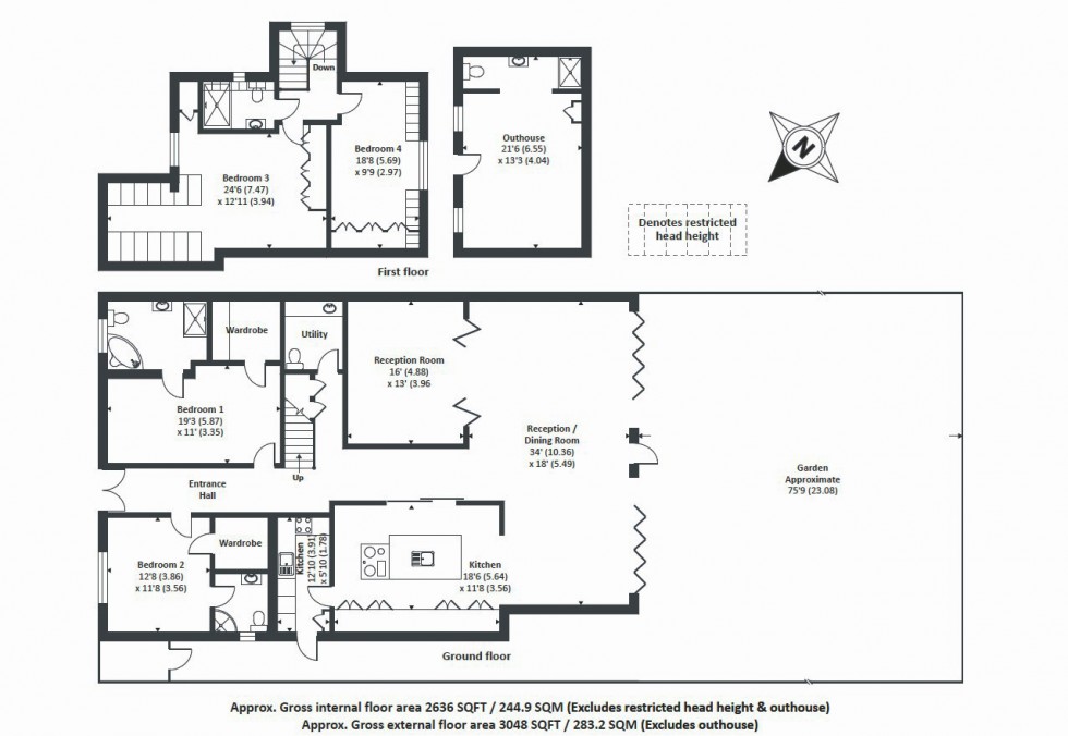 Floorplan for Tenterden Gardens, Hendon