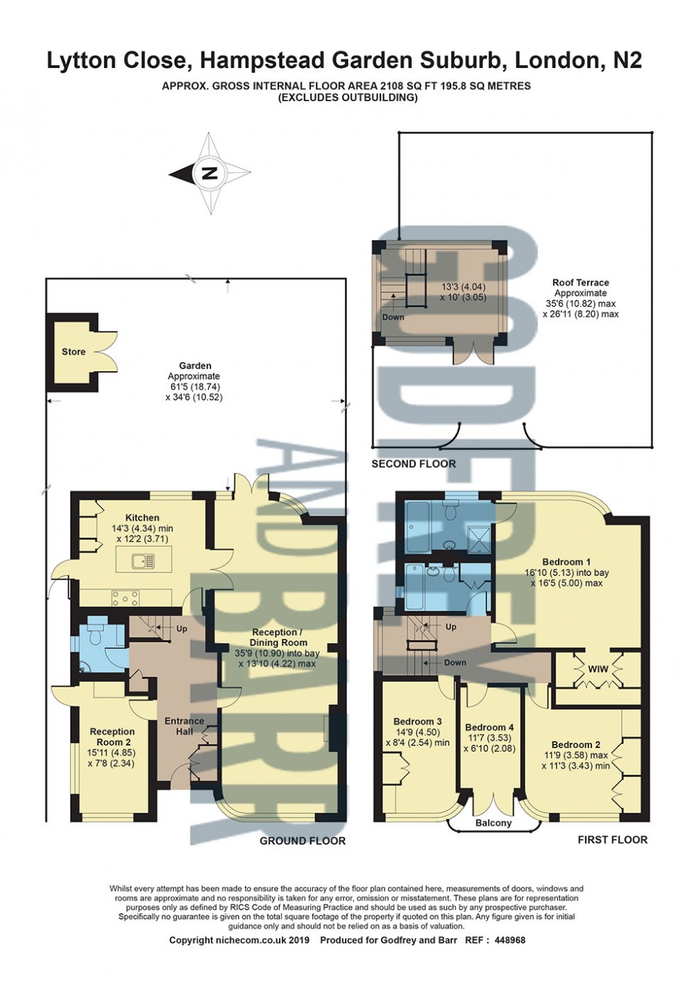 Floorplan for Lytton Close, Hampstead Garden Suburb