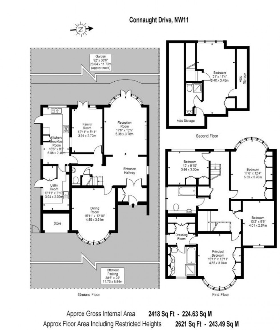 Floorplan for Connaught Drive, Suburb Boarders