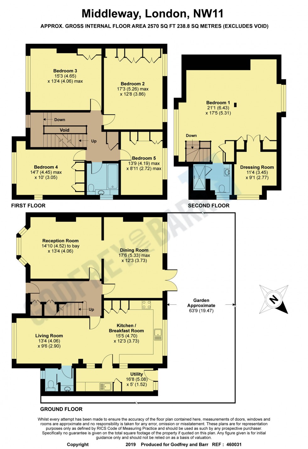 Floorplan for Middleway, Hampstead Garden Suburb