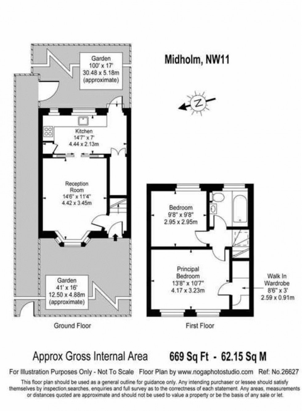 Floorplan for Midholm, Hampstead Garden Suburb