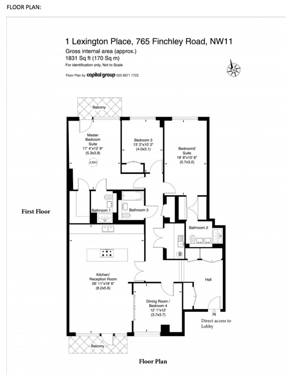 Floorplan for Finchley Road, Golders Green