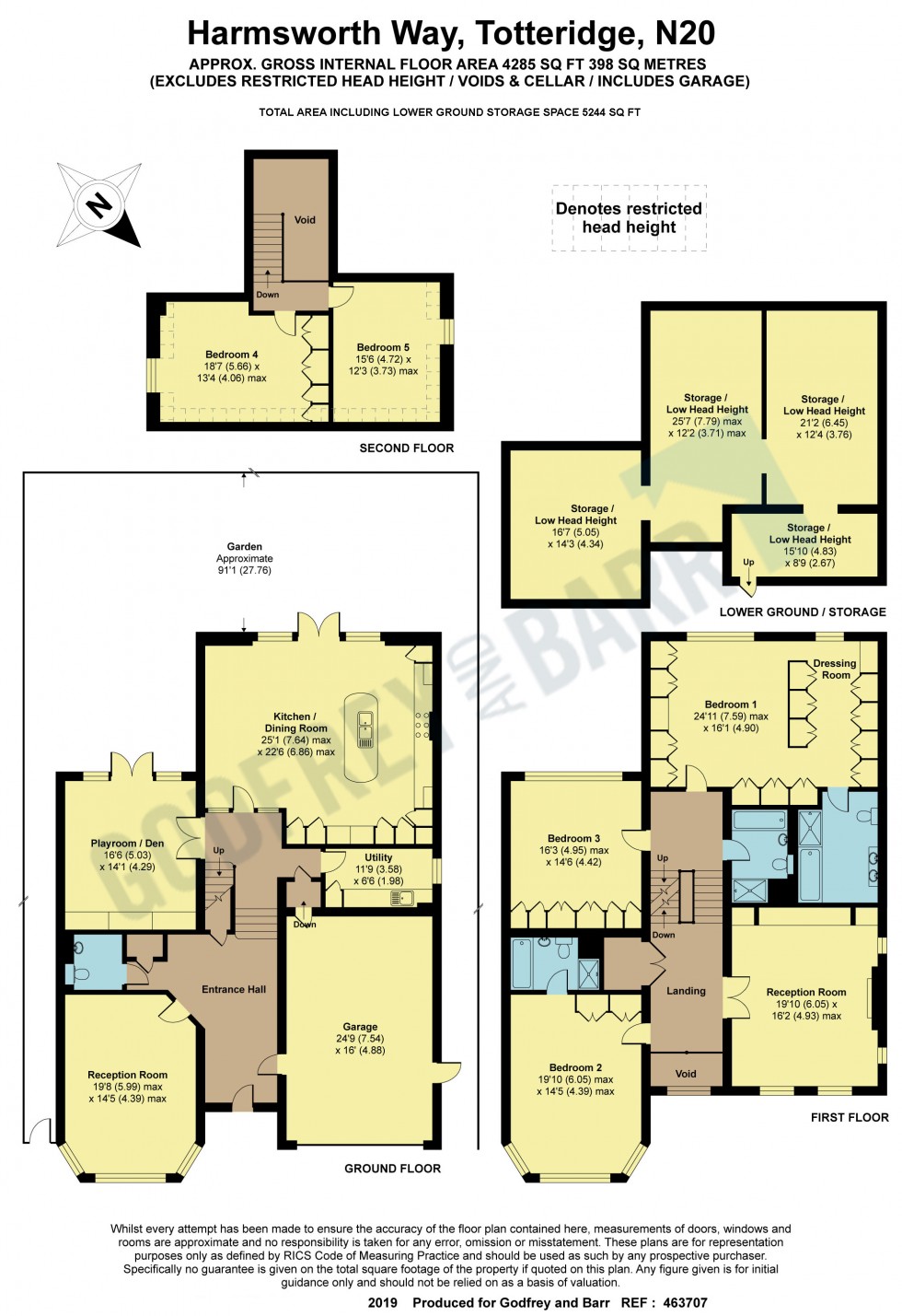 Floorplan for Harmsworth Way, Totteridge