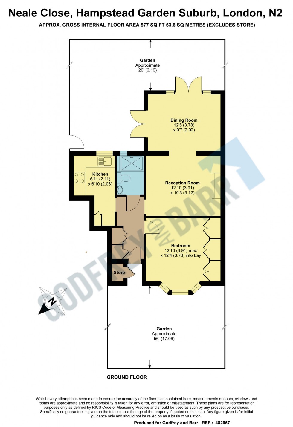 Floorplan for Neale Close, Hampstead Garden Suburb