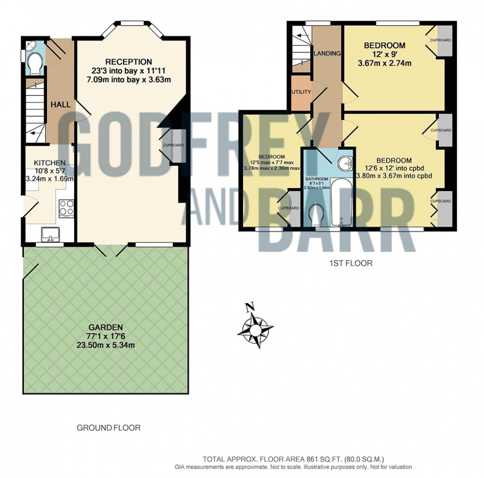 Floorplan for Oakwood Road, Hampstead Garden Suburb