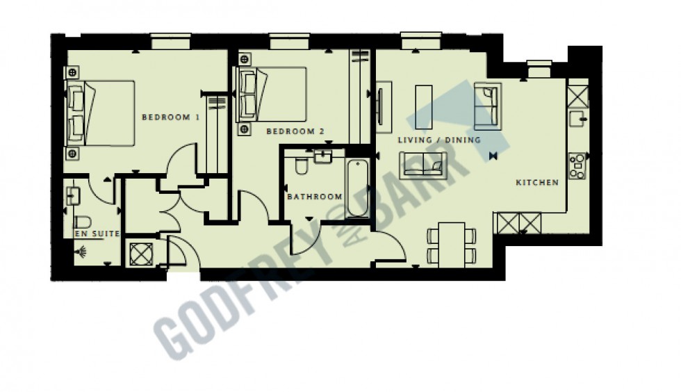 Floorplan for Hampstead Reach 17, Hampstead Garden Suburb