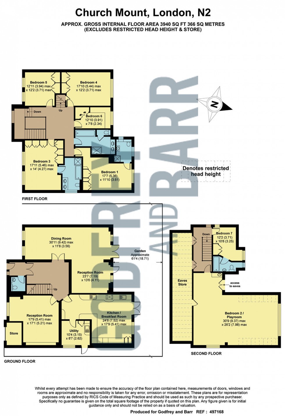 Floorplan for Church Mount, Hampstead Garden Suburb