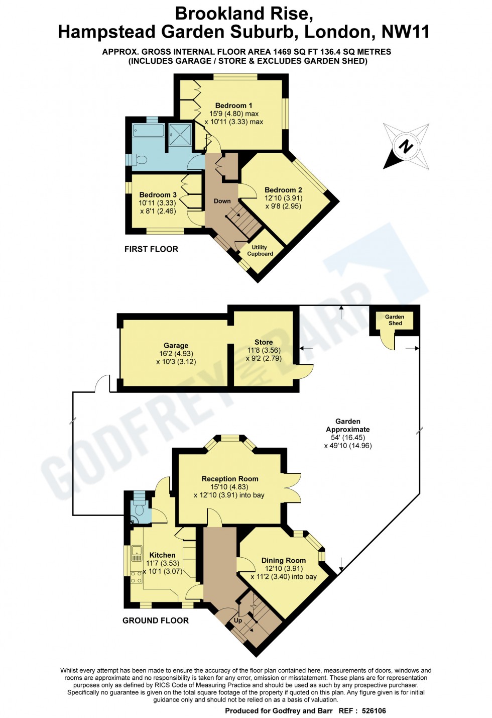 Floorplan for Brookland Rise, Hampstead Garden Suburb