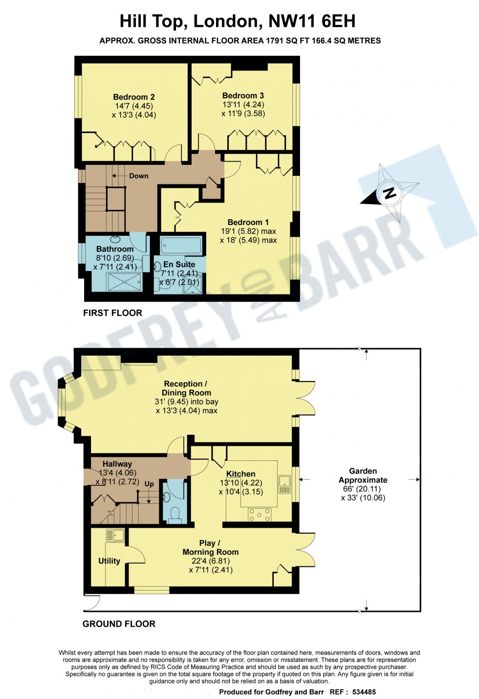 Floorplan for Hill Top, Hampstead Garden Suburb