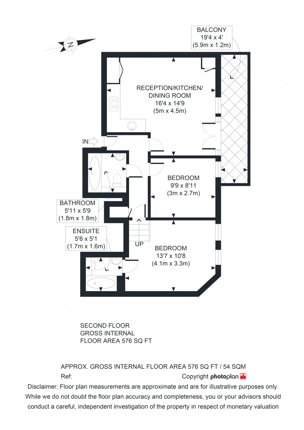 Floorplan for Queens Avenue, Muswell Hill
