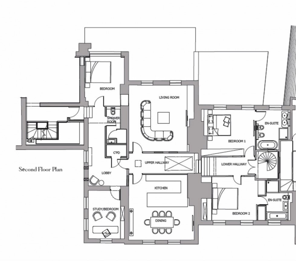 Floorplan for Rosary Manor, The Ridgeway, Mill Hill Village