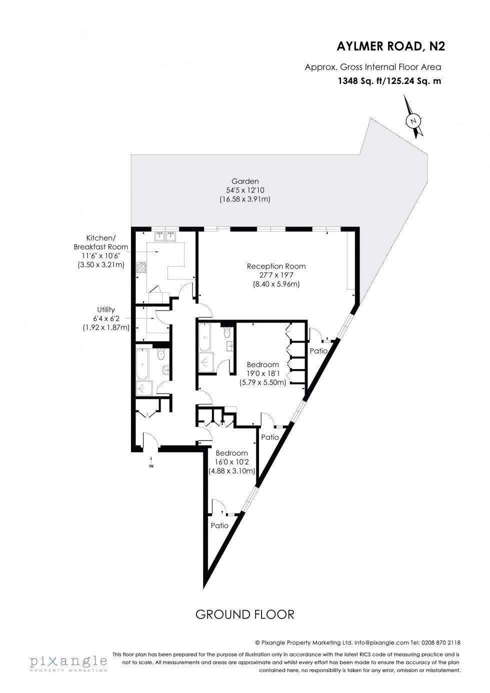 Floorplan for Aylmer Place, Hampstead Garden Suburb borders