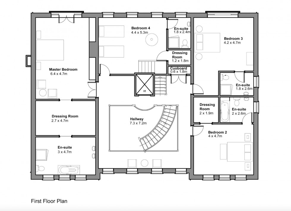 Floorplan for Camlet Way, Hadley Wood