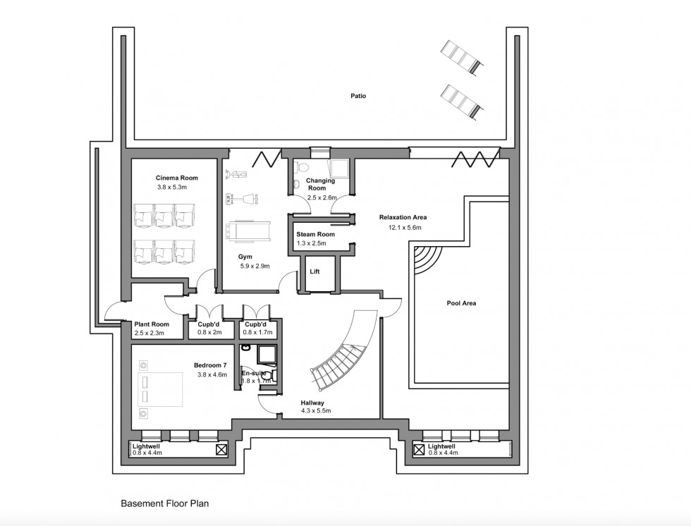 Floorplan for Camlet Way, Hadley Wood