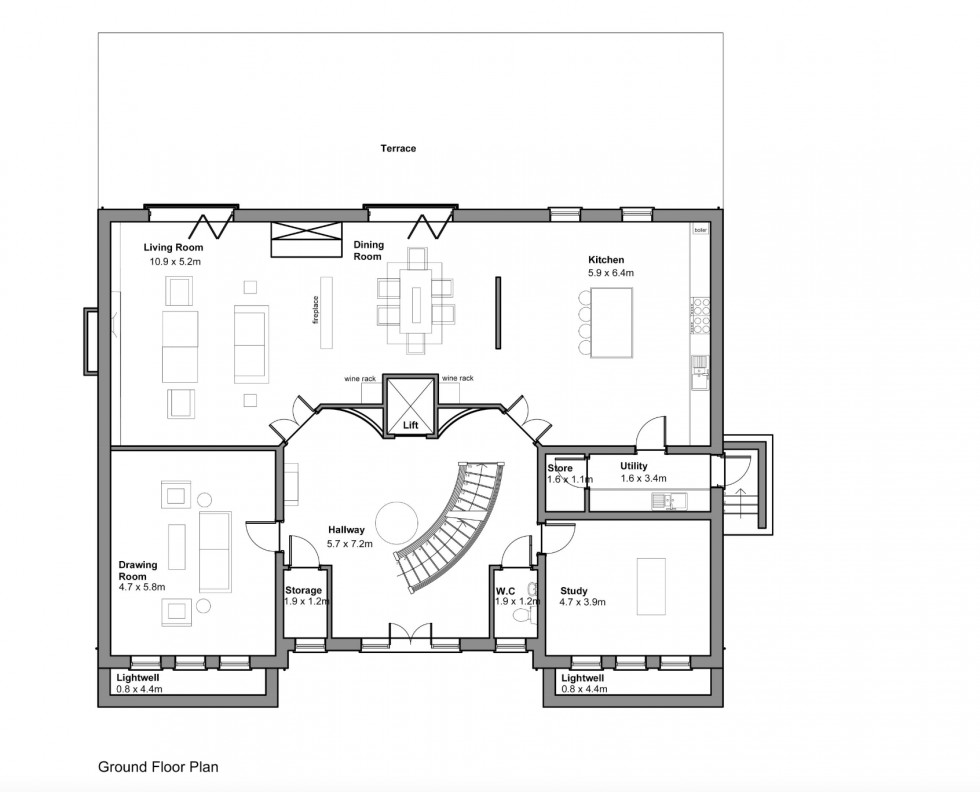 Floorplan for Camlet Way, Hadley Wood