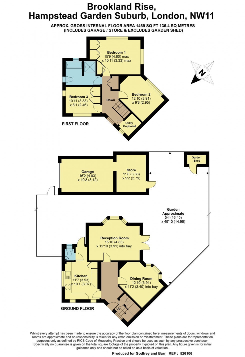 Floorplan for Brookland Rise, Hampstead Garden Suburb