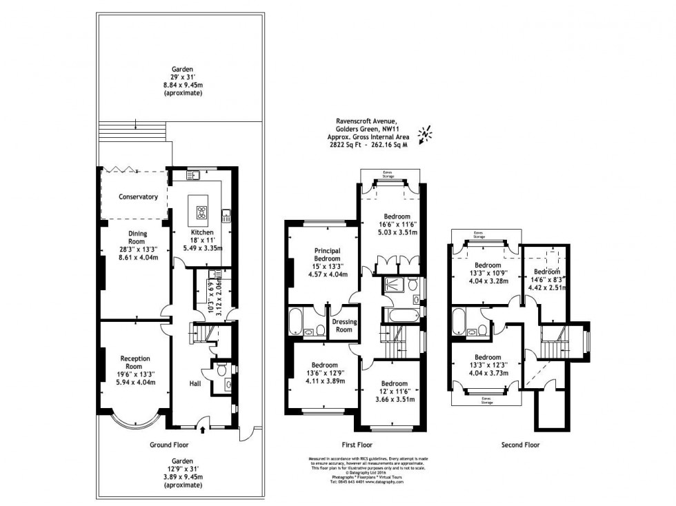 Floorplan for Ravenscroft Avenue, Golders Green