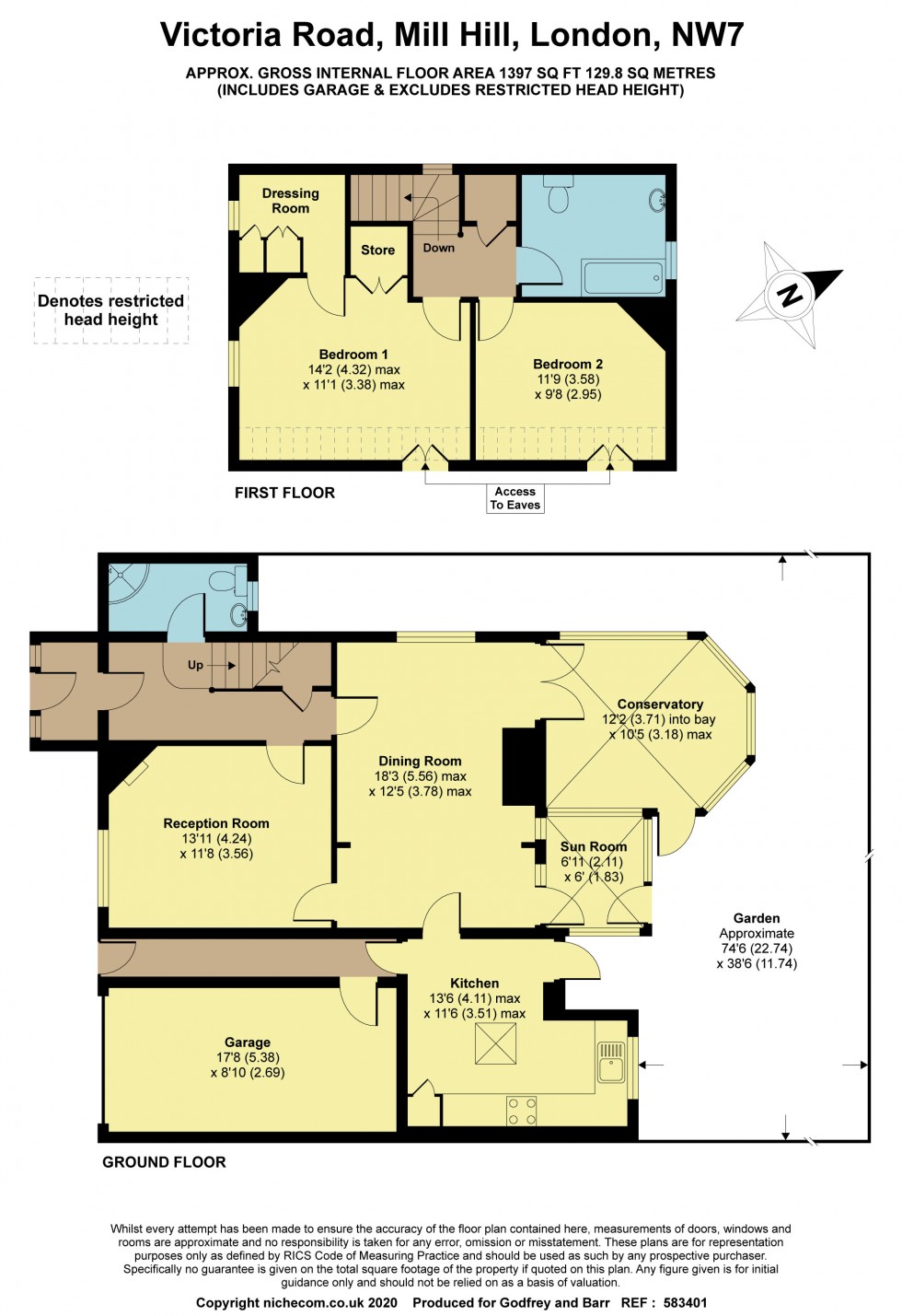 Floorplan for Victoria Road, Mill Hill