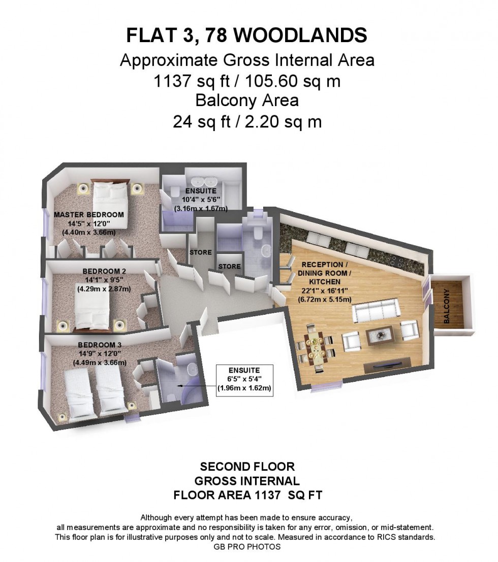 Floorplan for Woodlands, Golders Green