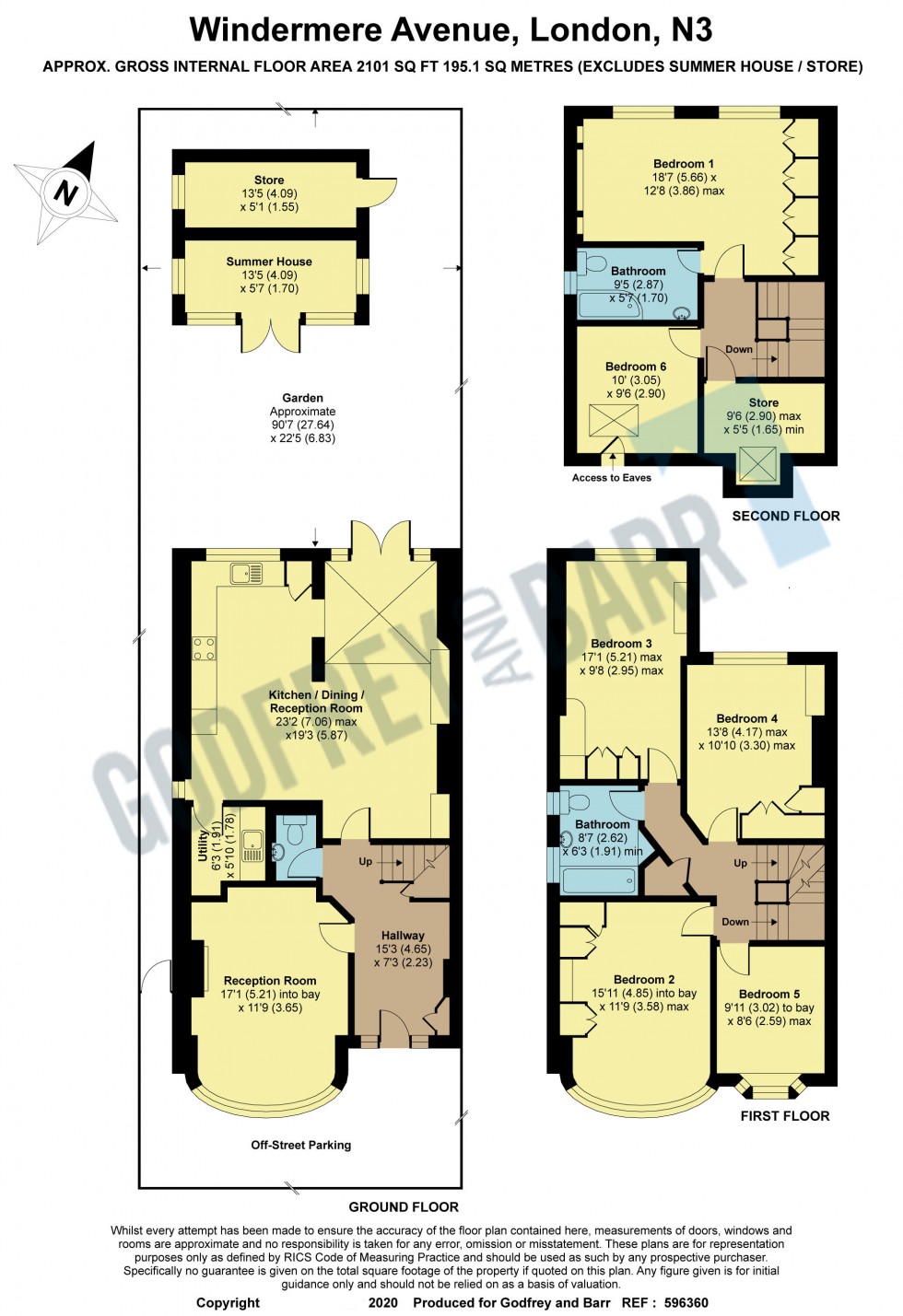 Floorplan for Windermere Avenue, Finchley