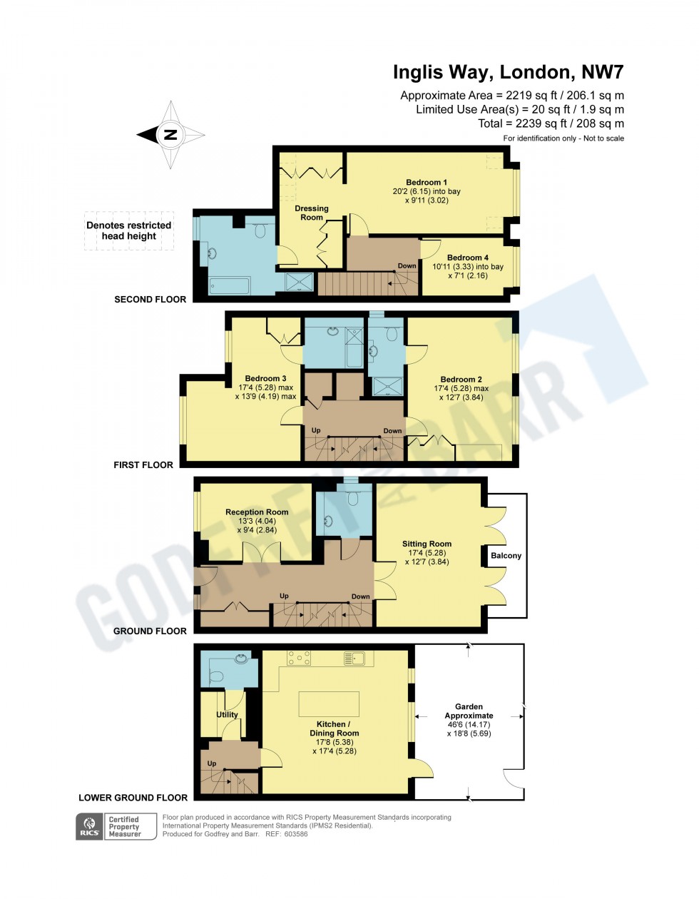 Floorplan for Inglis Way, Mill Hill East