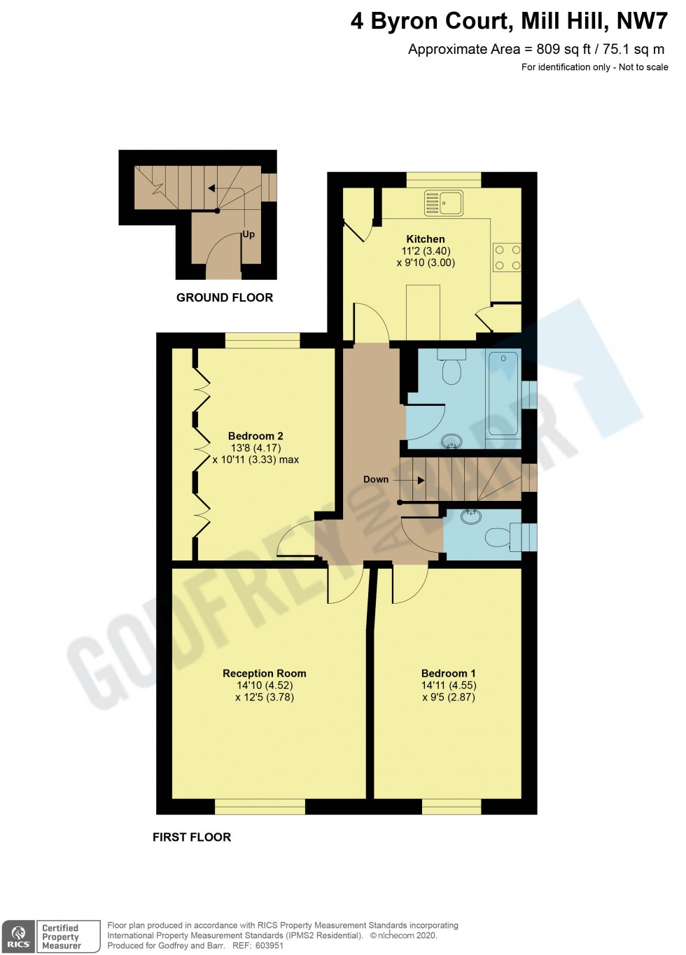 Floorplan for Byron Road, Mill Hill