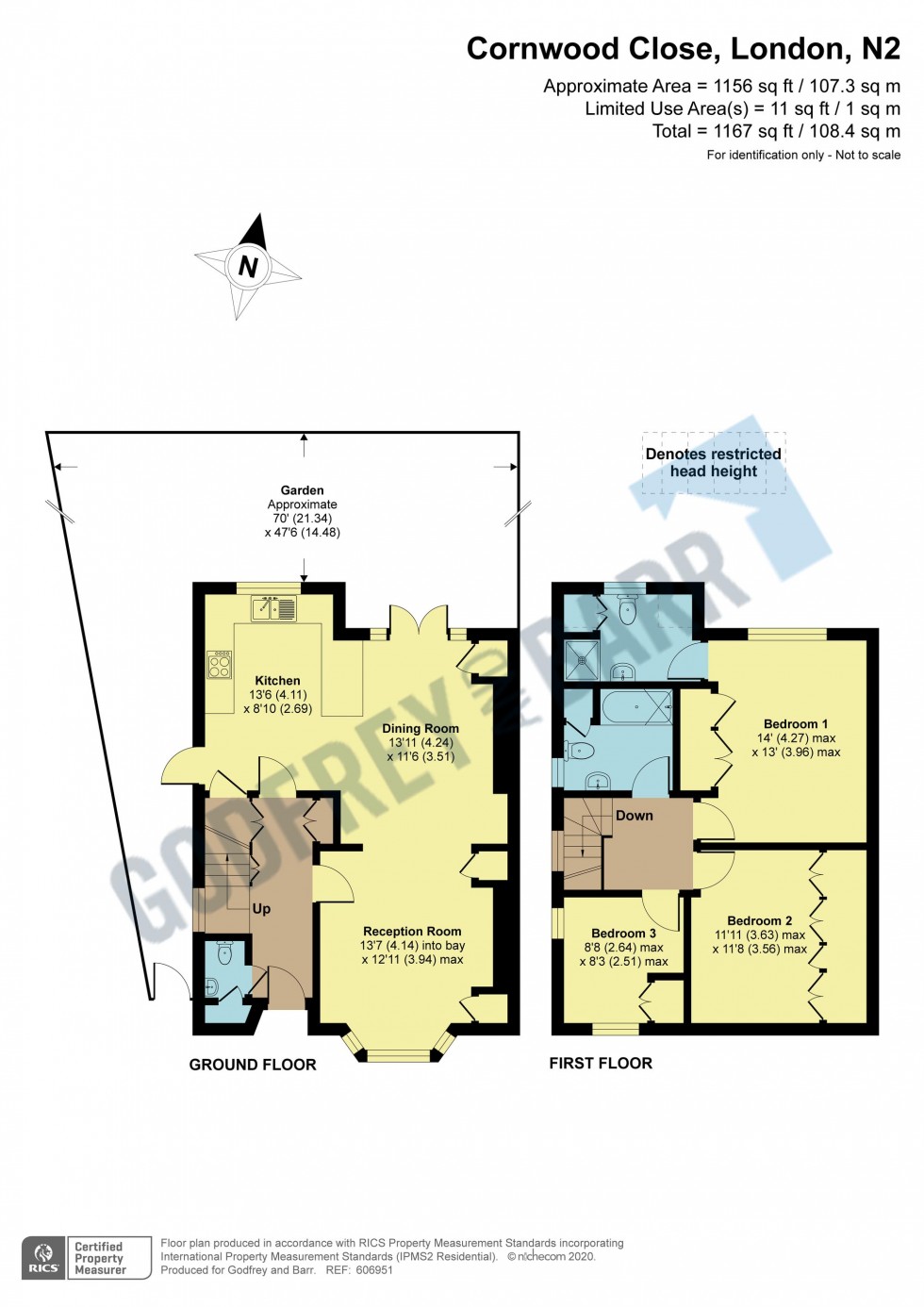 Floorplan for Cornwood Close, Hampstead Garden Suburb