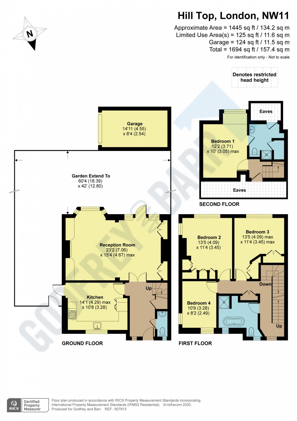 Floorplan for Hill Top, Hampstead Garden Suburb