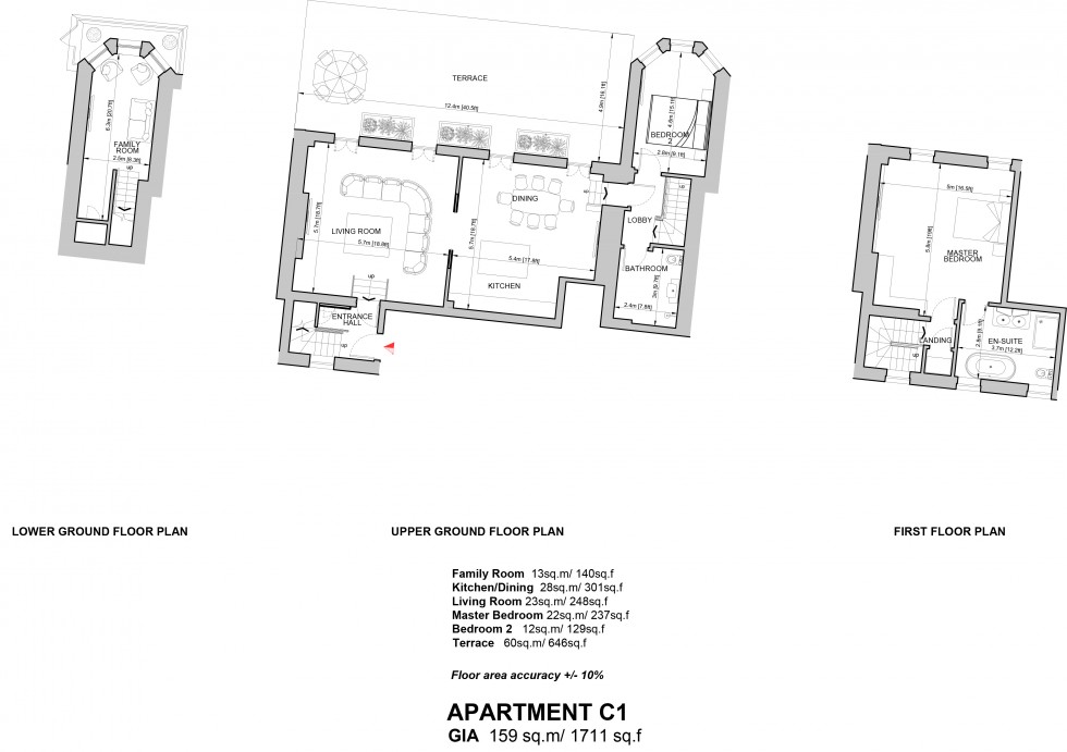 Floorplan for Rosary Manor, The Ridgeway, Mill Hill Village