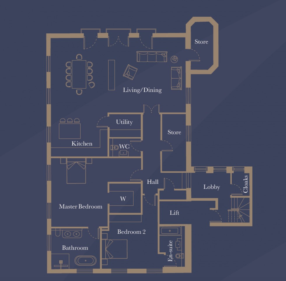 Floorplan for Rosary Manor, Mill Hill Village