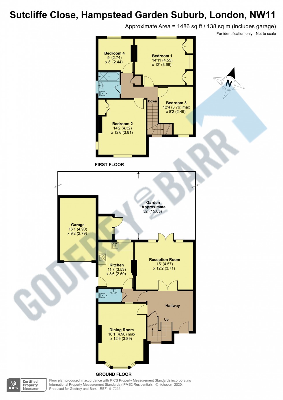 Floorplan for Sutcliffe Close, Hampstead Garden Suburb