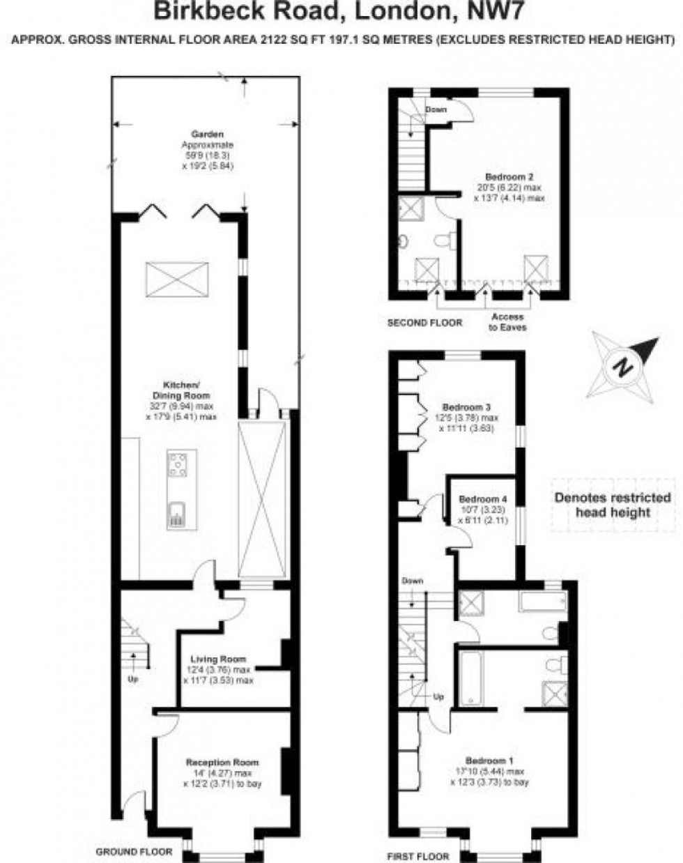 Floorplan for Birkbeck Road, Mill Hill