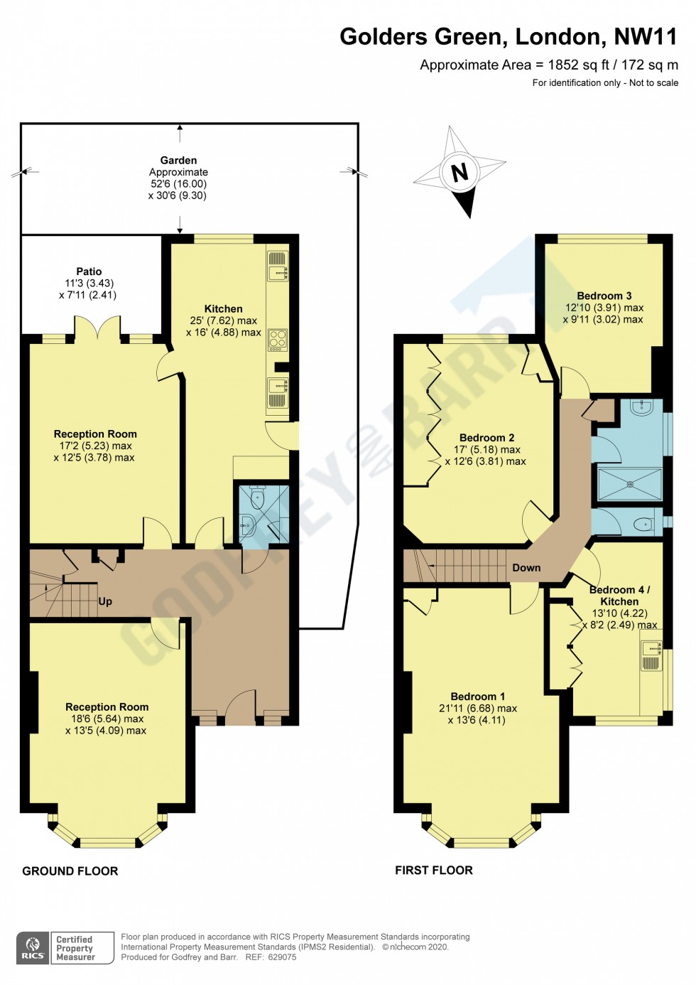 Floorplan for Wentworth Road, Golders Green