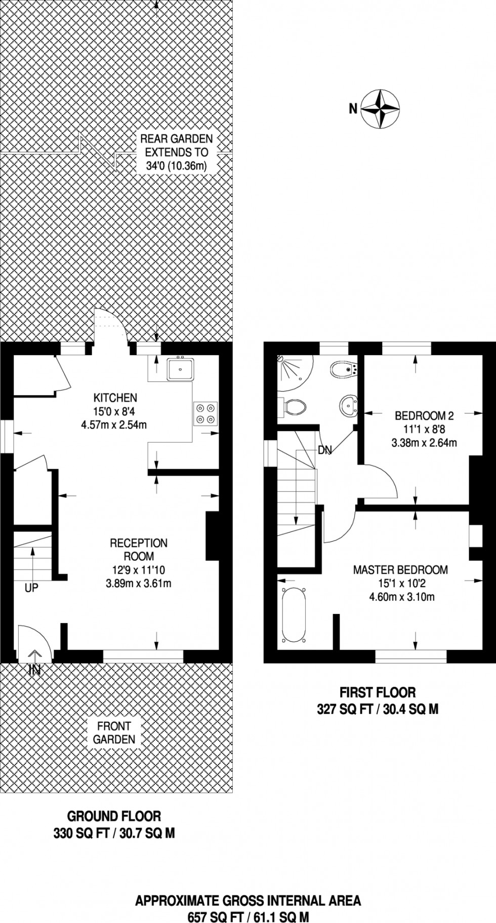 Floorplan for Coleridge Walk, Hampstead Garden Suburb