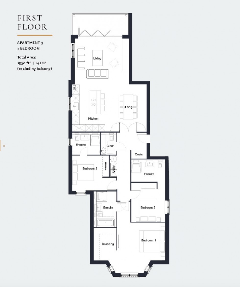 Floorplan for Beechwood Avenue, Finchley