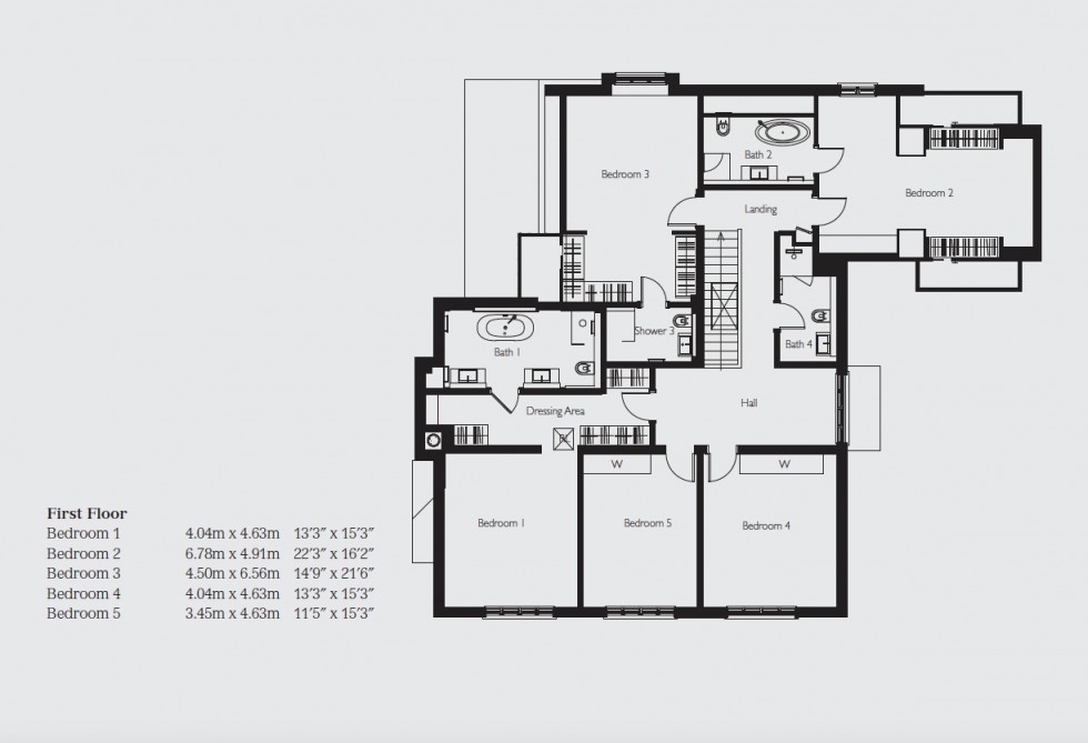 Floorplan for Wood Farm, Stanmore