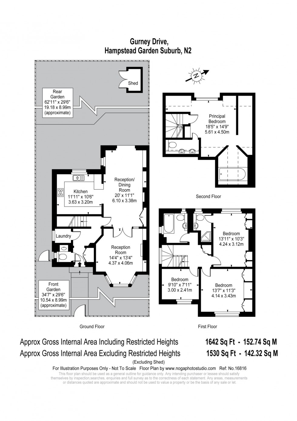 Floorplan for Gurney Drive, Hampstead Garden Suburb