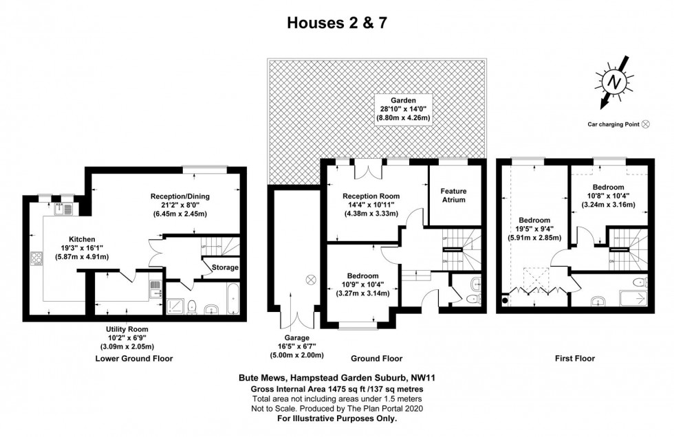 Floorplan for Bute Mews, Hampstead Garden Suburb