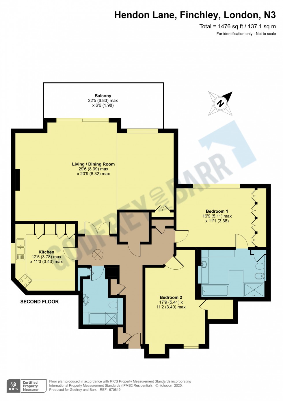 Floorplan for Hendon Lane, Finchley