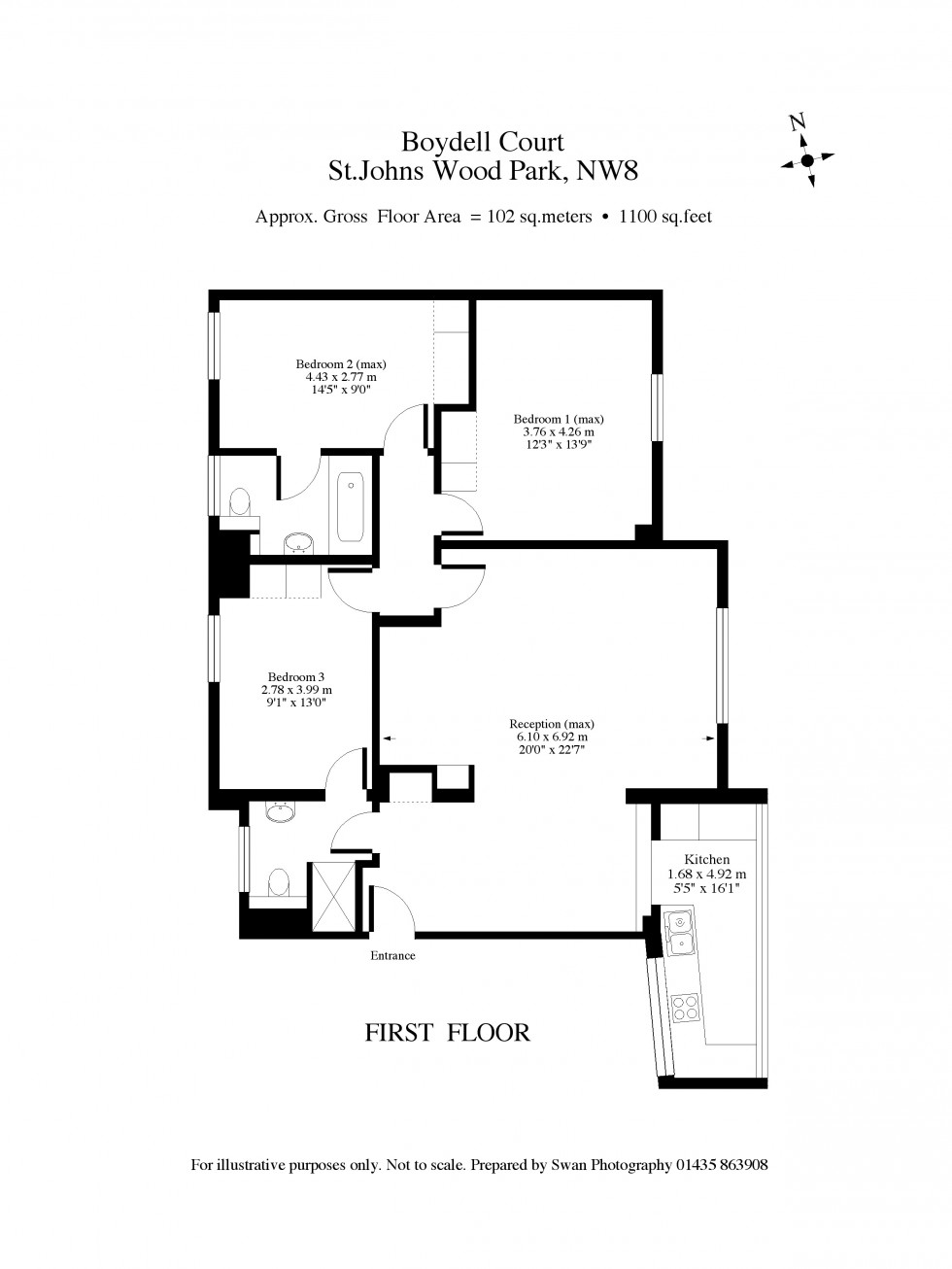 Floorplan for St Johns Wood Park, St Johns Wood