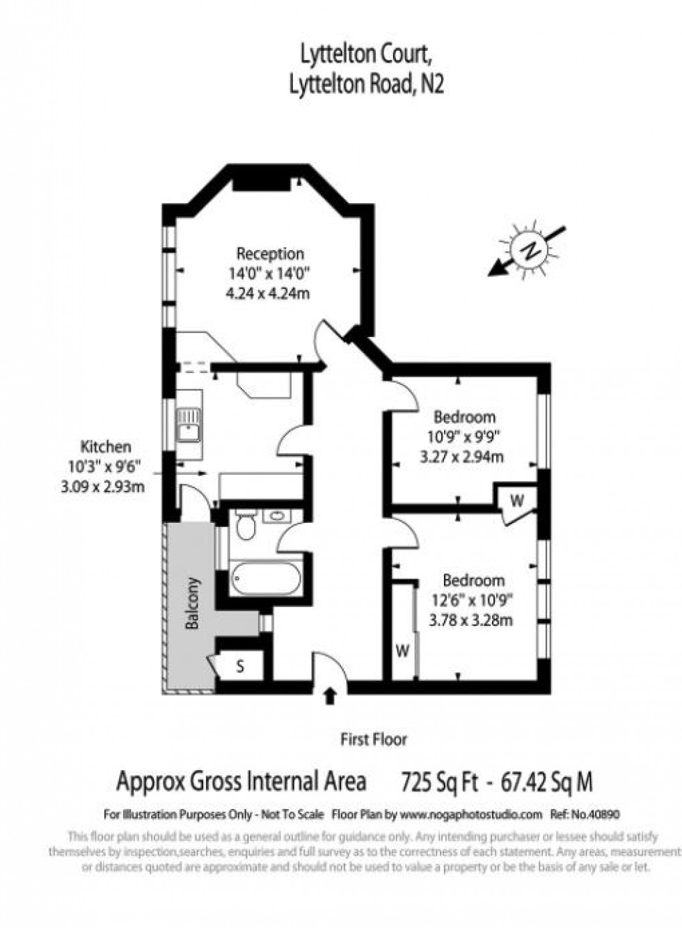 Floorplan for Lyttelton Road, Hampstead Garden Subrub