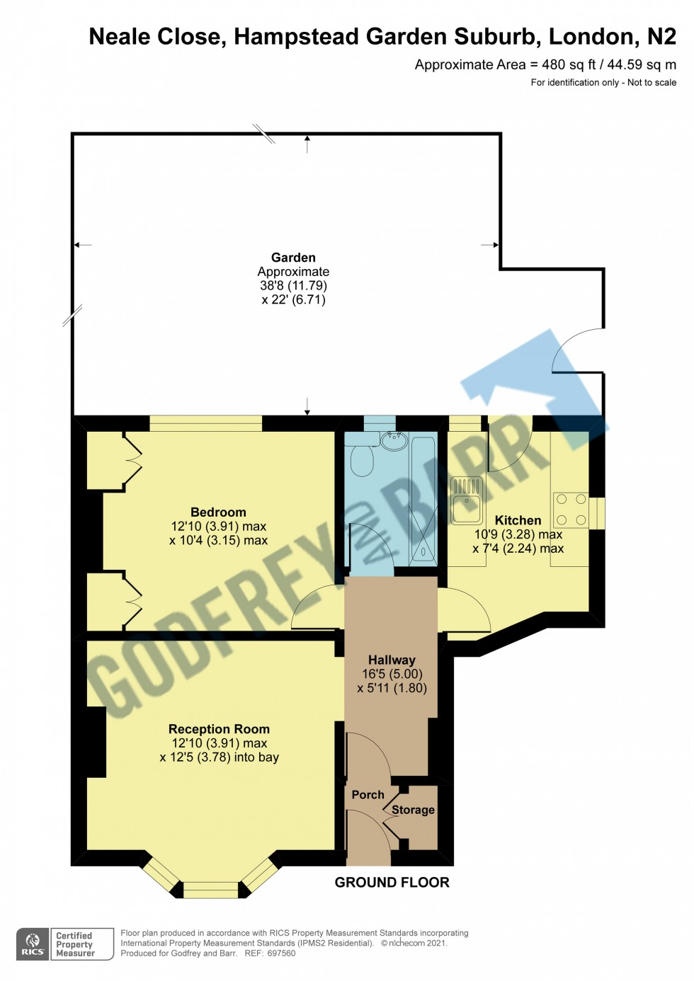 Floorplan for Neale Close, Hampstead Garden Suburb