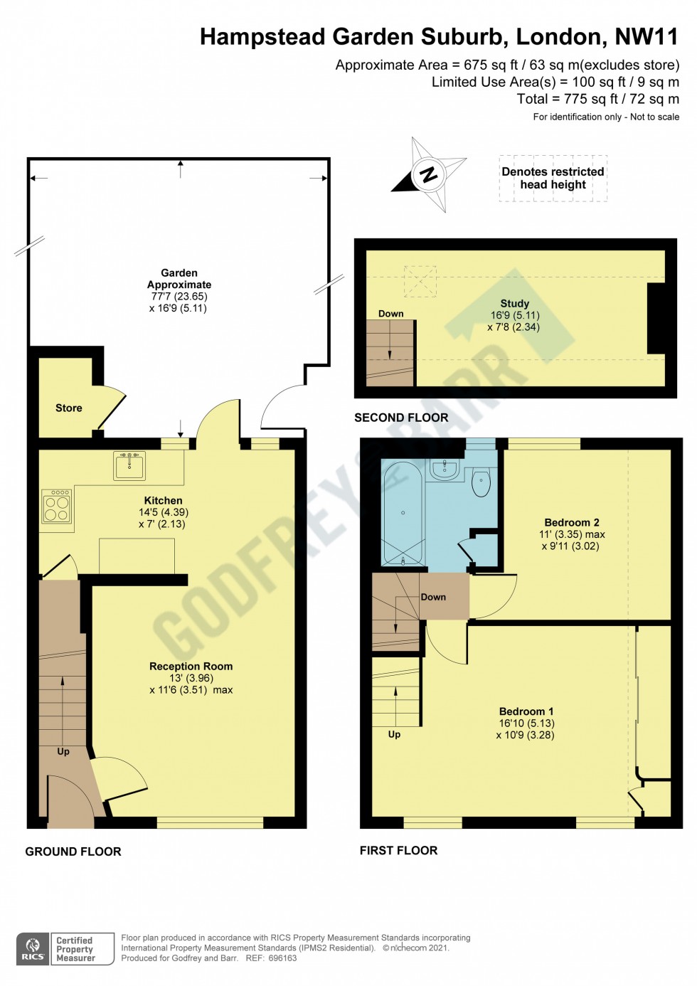 Floorplan for Westholm, Hampstead Garden Suburb