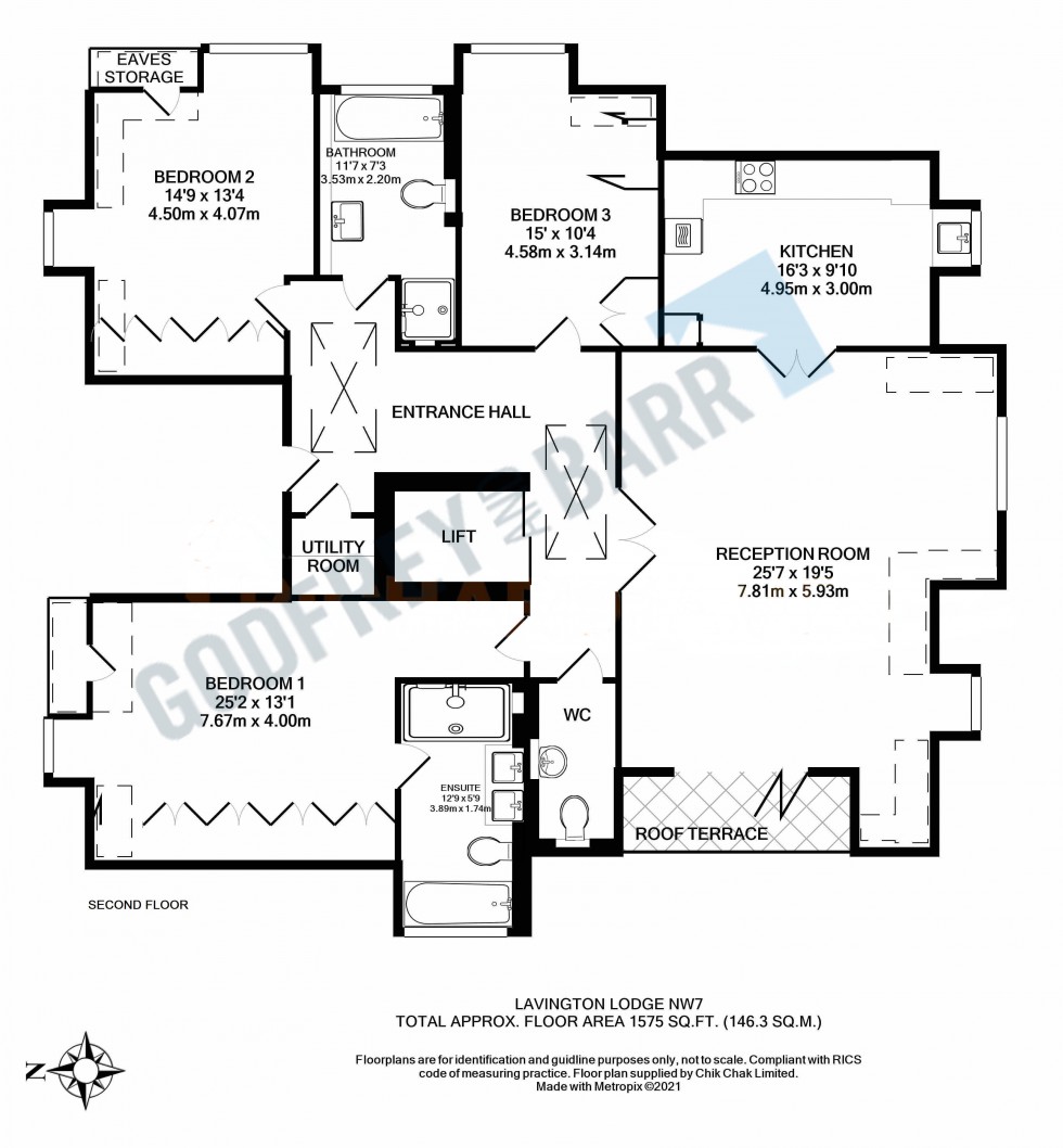 Floorplan for Cranberry Close, Mill Hill