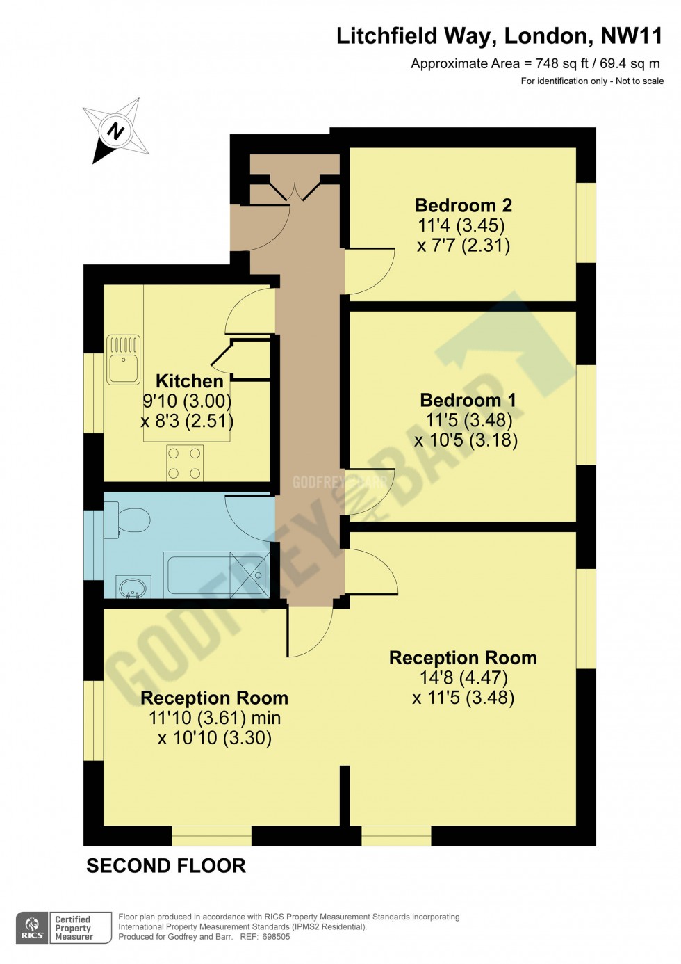 Floorplan for Litchfield Court, Hampstead Garden Suburb